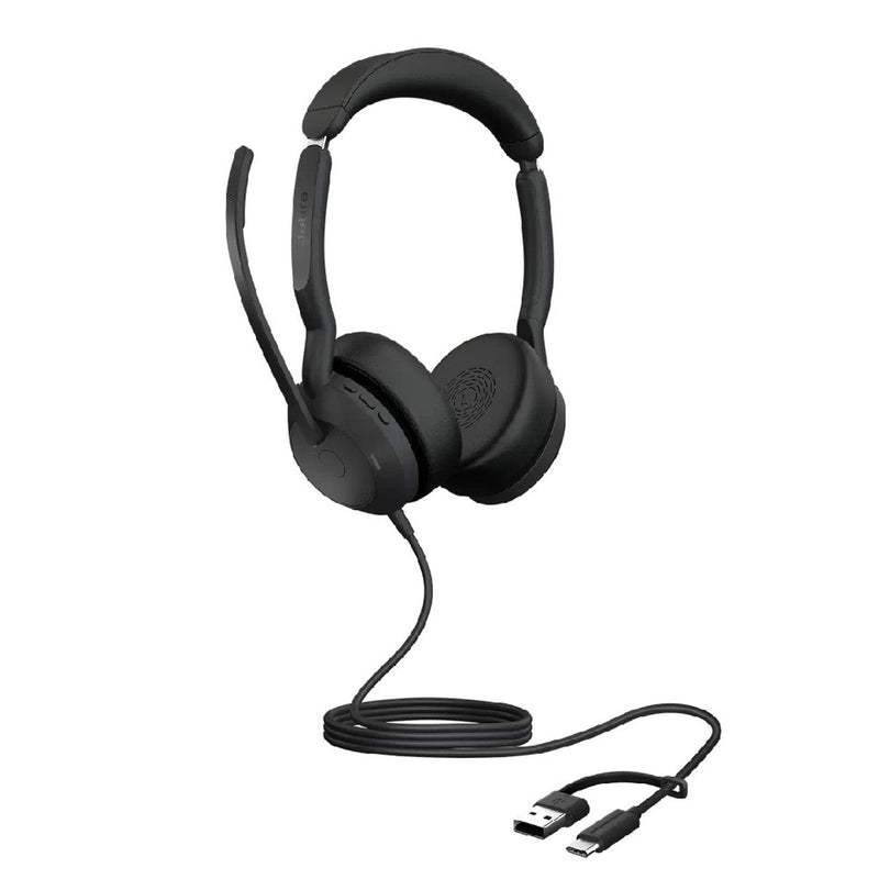 Jabra Evolve2 50 MS Stereo Headset with USB-C/A Adapter