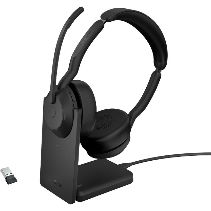 Jabra Evolve2 55 UC Stereo Wireless Headset With Stand USB-A 25599-989-989