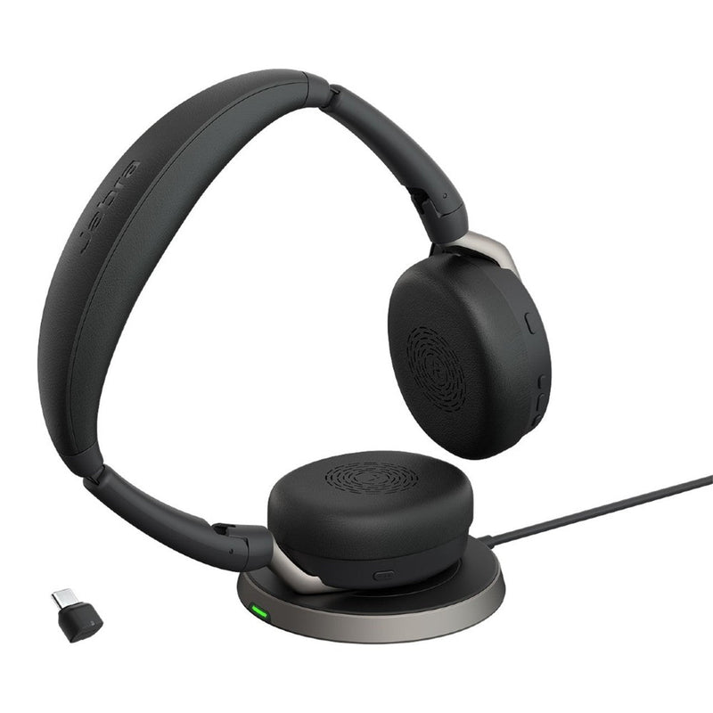 Jabra Evolve2 65 Flex MS Stereo Wireless BT Headset With Stand USB-C