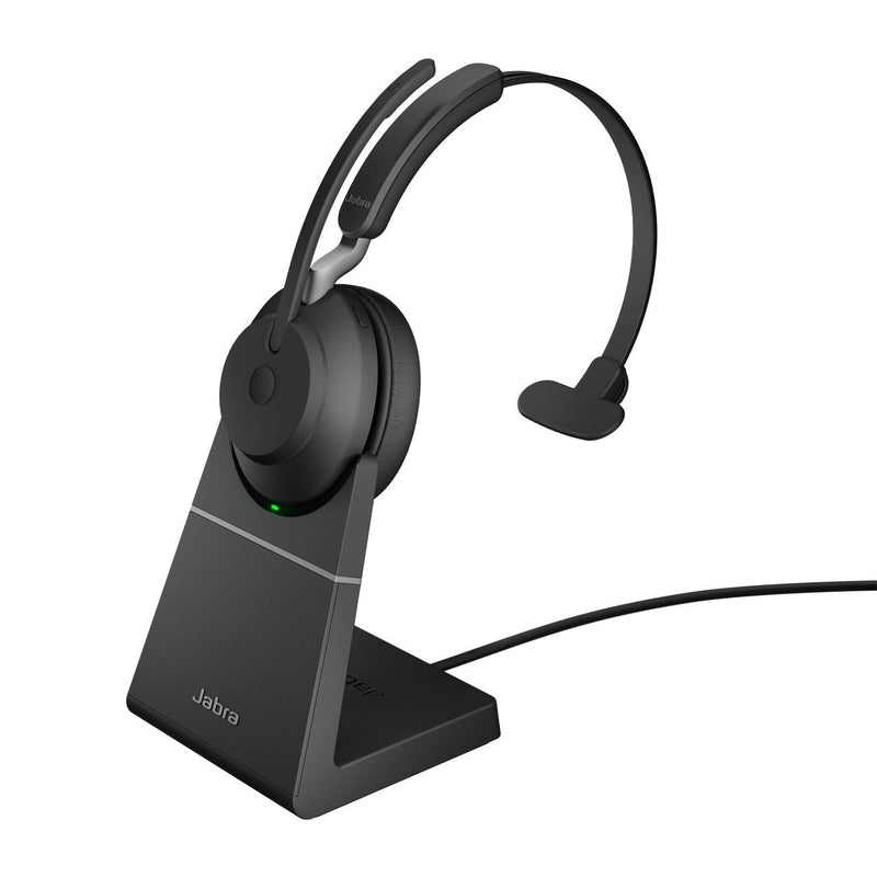 Jabra Evolve2 65 MS Mono Wireless Bluetooth Headset With Charging Stand USB-C