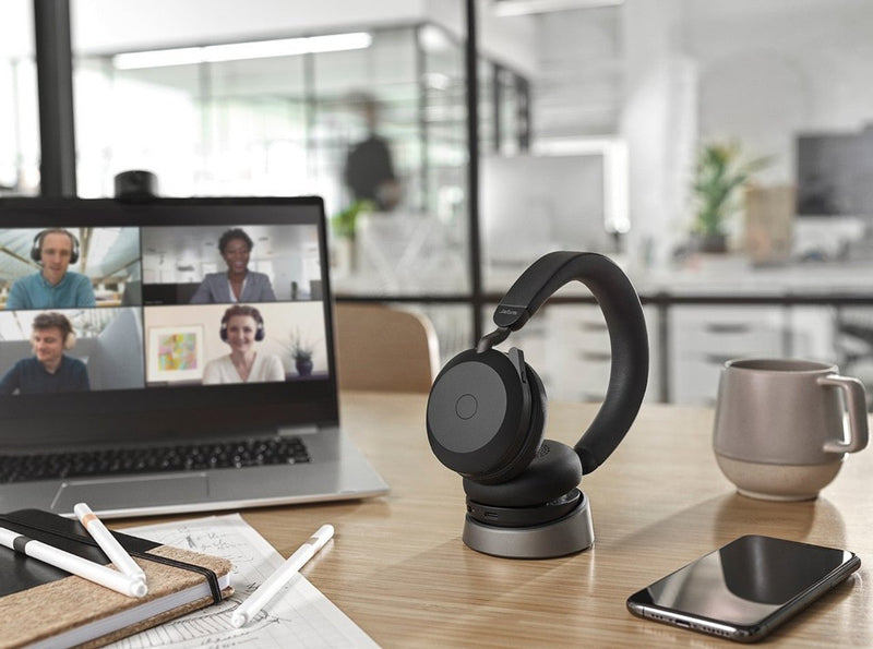 Jabra Evolve2 75 MS Stereo Wireless Bluetooth Headset With Charging Stand USB-A 27599-999-989