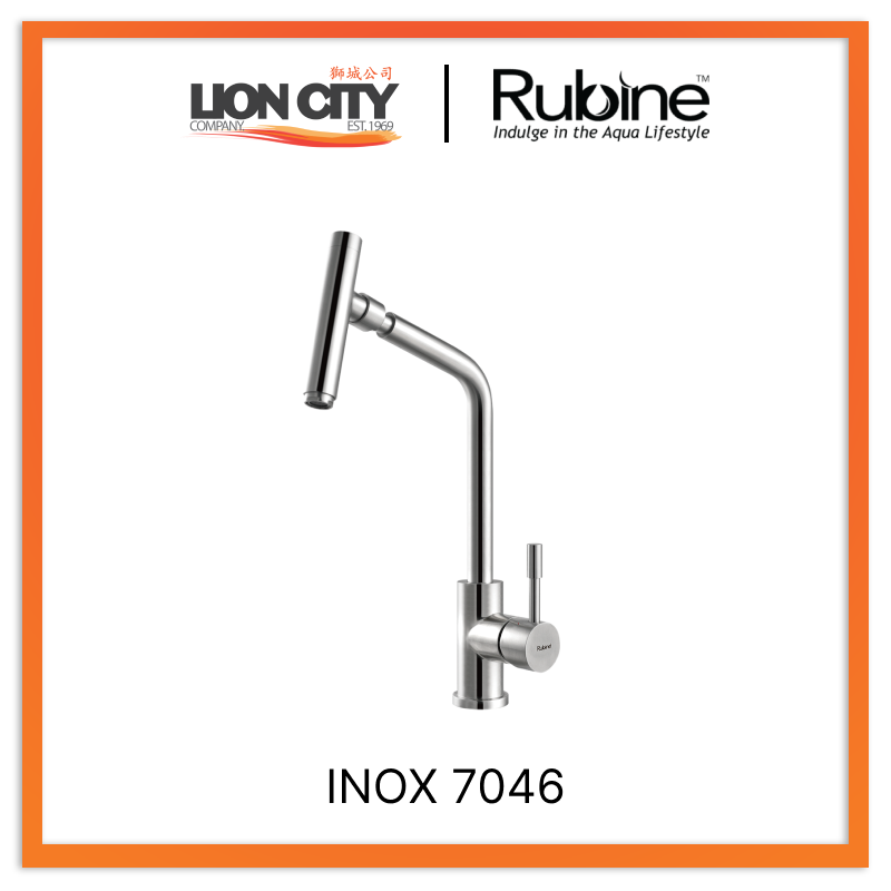 Rubine Sink Mixer INOX 7046 Hot and Cold