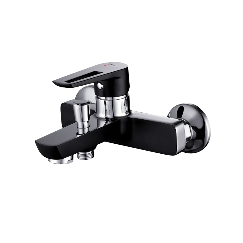 Rubine Bath Mixer Matt Black Stylo 9161 BK Hot and Cold