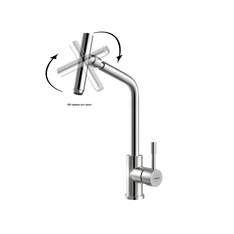 Rubine Sink Mixer INOX 7046 Hot and Cold