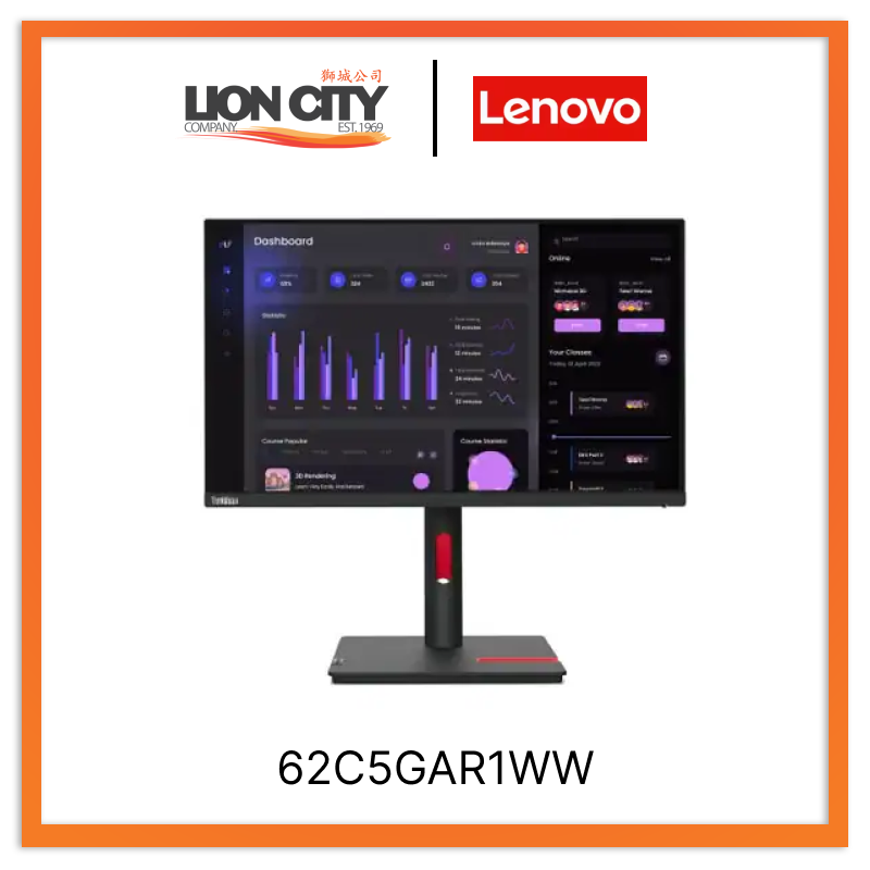 Lenovo ThinkVision T24i-30 23.8 inch Monitor 63CFMARXMY