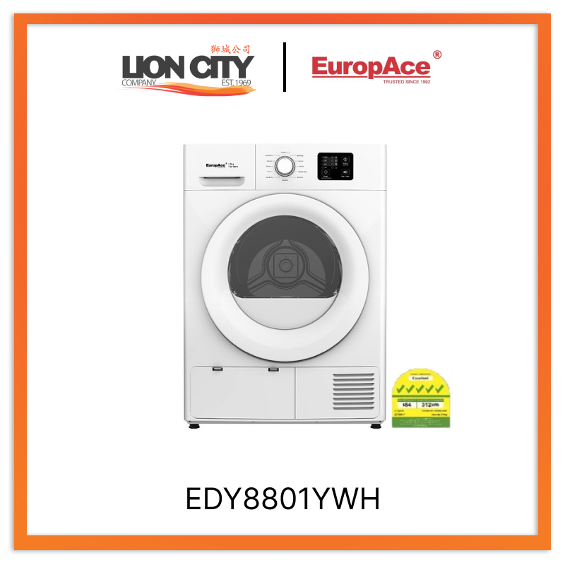 Europace EDY8801YGM / EDY8801YWH Heat Pump Dryer 8Kg EDY 8801Y