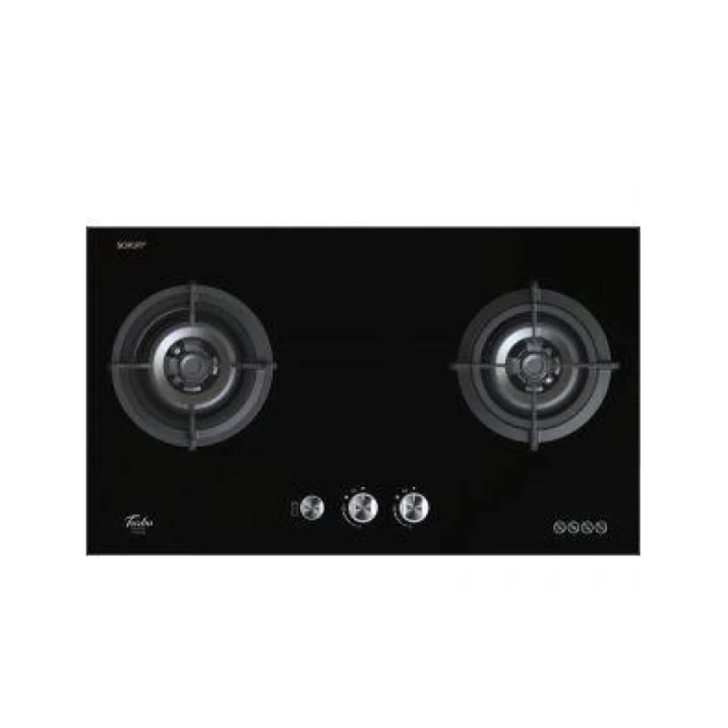 Europace ECH9148A 90cm Premium Inclined Hood + EBH6281S 2 Burner 80cm Slim Gas Cooker Hob (Schott Glass)