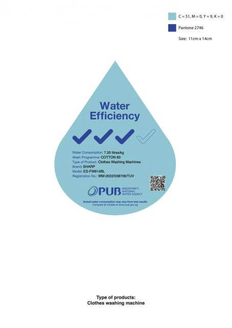 Sharp 9kg ES-FW914BL Front Load Washing Machine