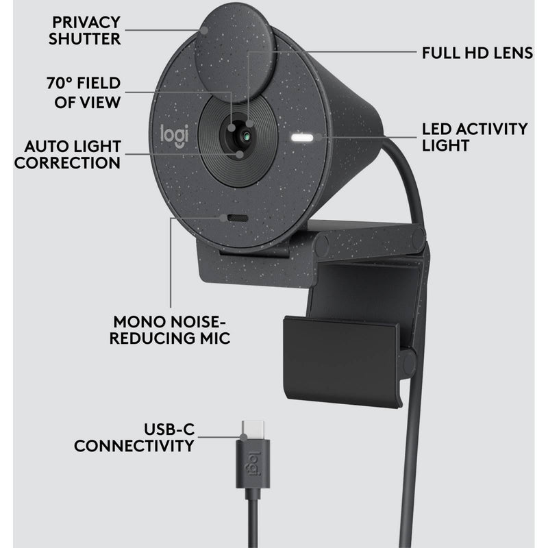 Logitech BRIO 300 Full HD Webcam Graphite
