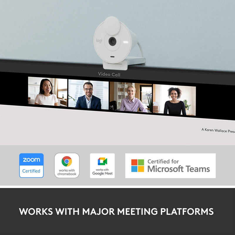 Logitech BRIO 300 Full HD USB-C Webcam Off-White