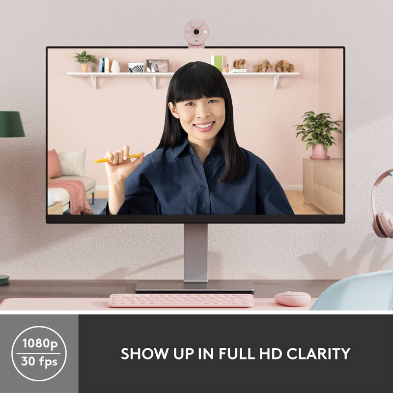 Logitech BRIO 300 Full HD USB-C Webcam Rose