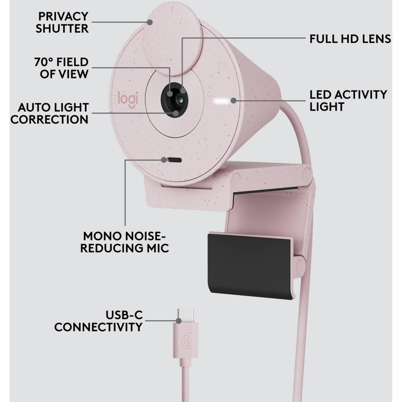 Logitech BRIO 300 Full HD Webcam Rose