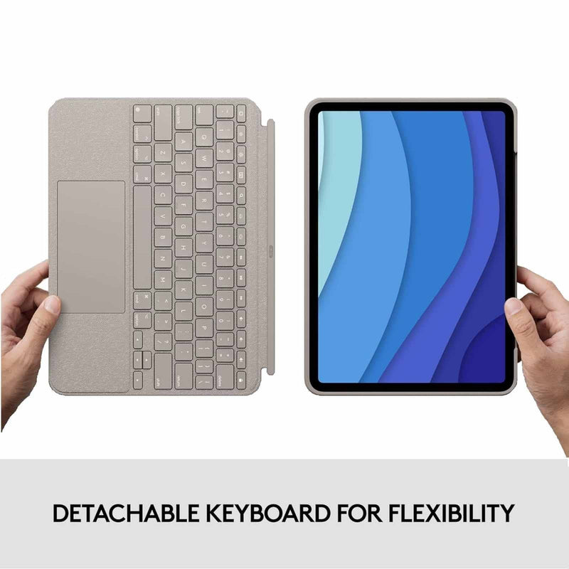 Logitech Combo Touch for iPad Air 11-inch Keyboard Case Sand