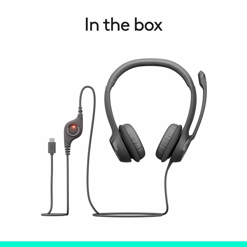 Logitech H390 Type C Headset Graphite