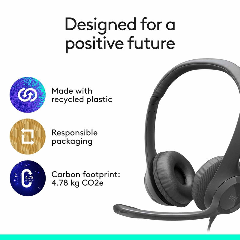 Logitech H390 Type C Headset with Controller Graphite
