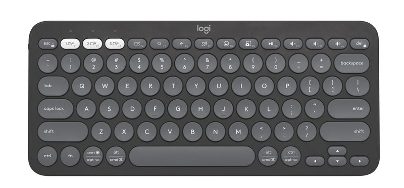 Logitech K380s Pebble Keys 2 Wireless Keyboard Tonal Graphite