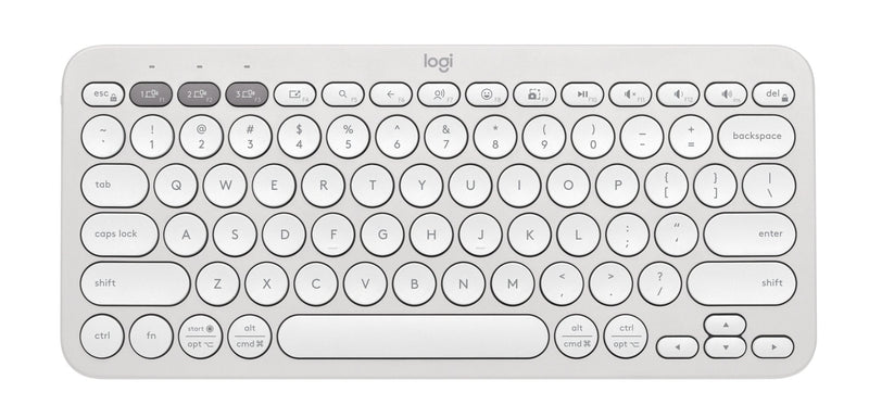 Logitech Pebble Keys 2 K380s Wireless Keyboard Tonal White