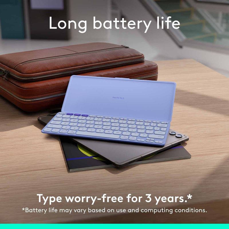 Logitech Keys-To-Go 2 Universal Wireless Keyboard Lavender