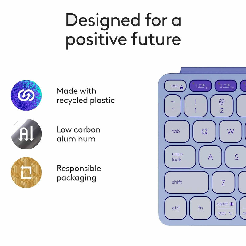 Logitech Keys-To-Go 2 Universal Wireless Keyboard Lavender
