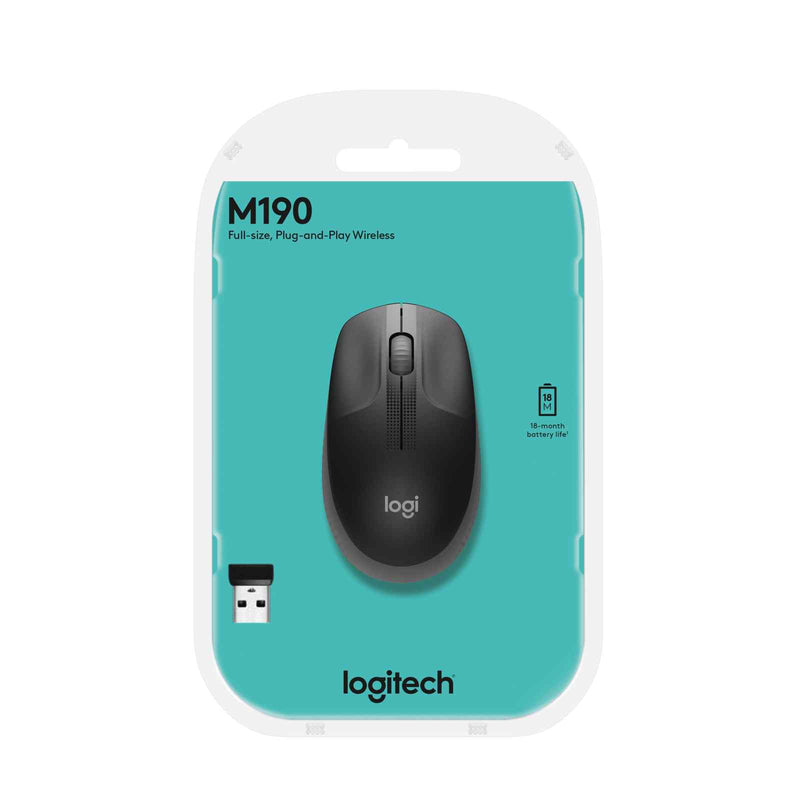 Logitech M190 Wireless Mouse Charcoal