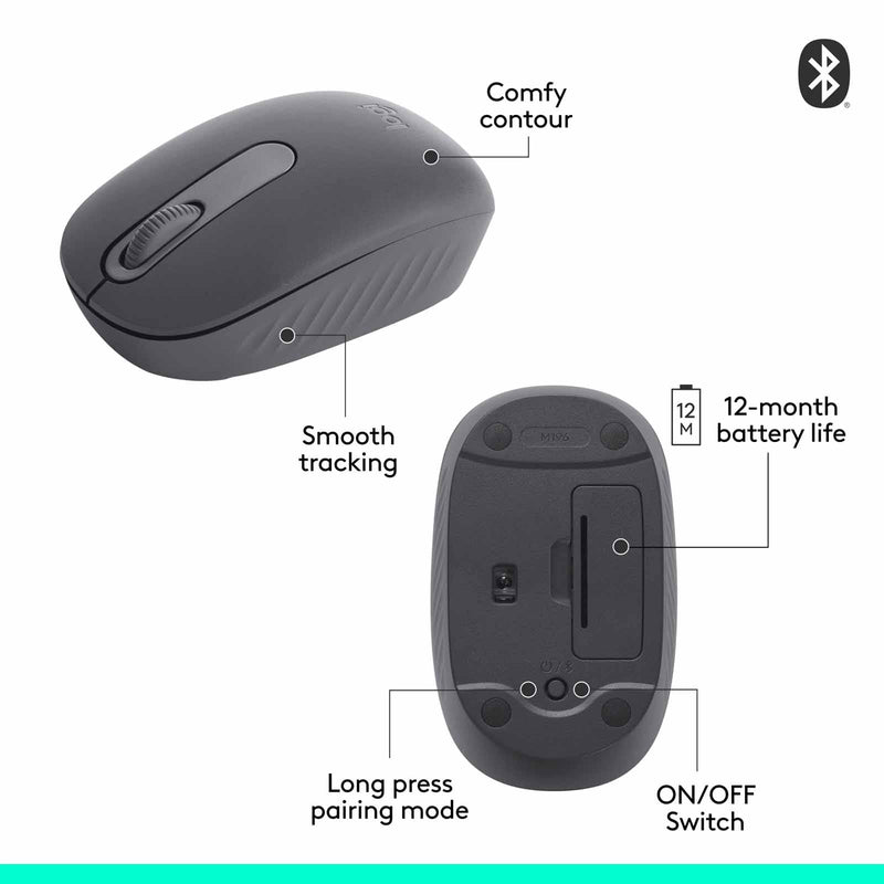 Logitech M196 Bluetooth Mouse Graphite