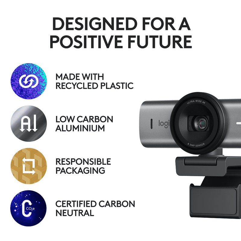 Logitech MX Brio 4K Ultra HD Business Webcam Graphite
