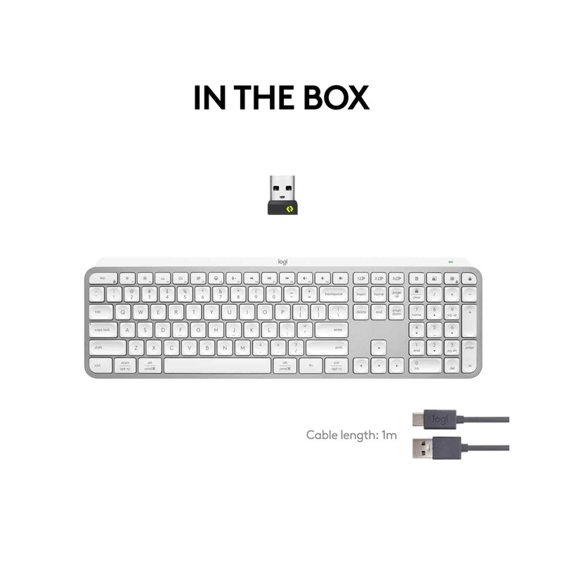 Logitech MX Keys S Wireless Keyboard Pale Grey