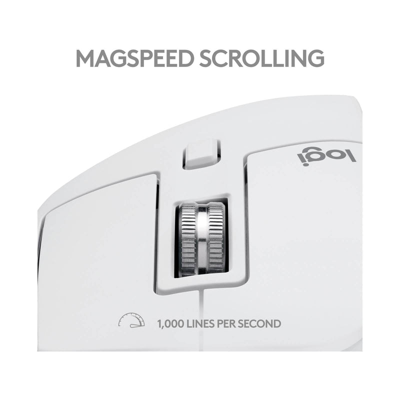 Logitech MX Master 3S for Mac Wireless Mouse Pale Grey