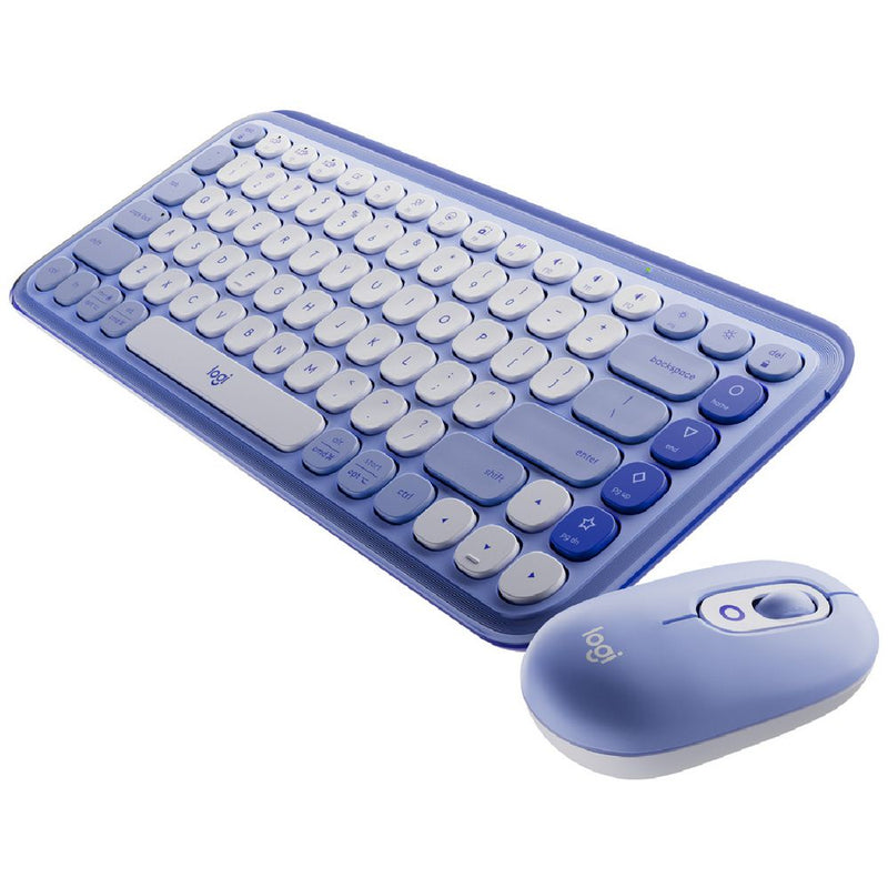 Logitech POP Icon Combo Wireless Keyboard and Mouse Lilac