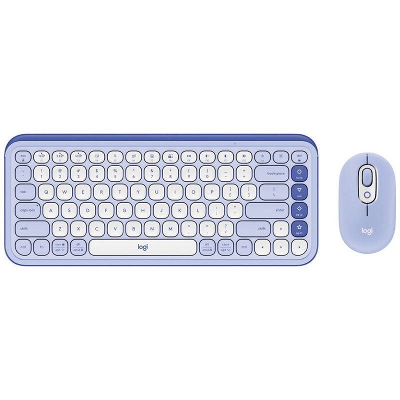Logitech POP Icon Combo Wireless Keyboard and Mouse Lilac