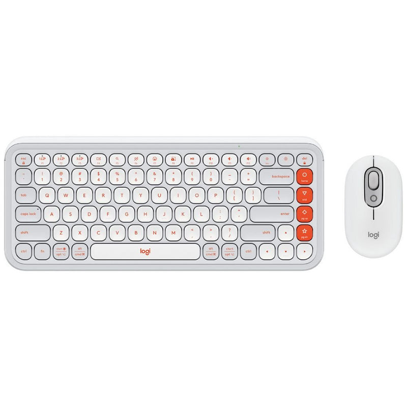 Logitech POP Icon Combo Wireless Keyboard and Mouse Off White