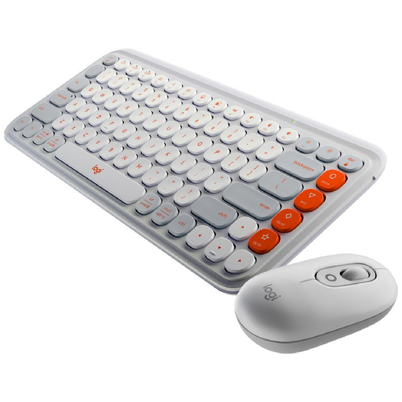 Logitech POP Icon Combo Wireless Keyboard and Mouse Off White