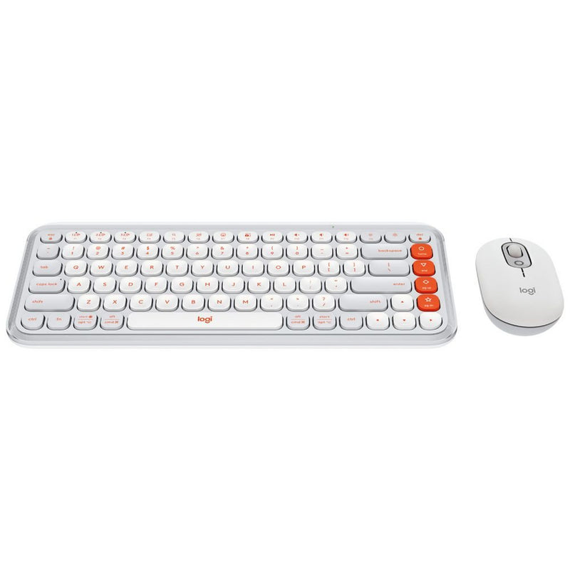 Logitech POP Icon Combo Wireless Keyboard and Mouse Off White