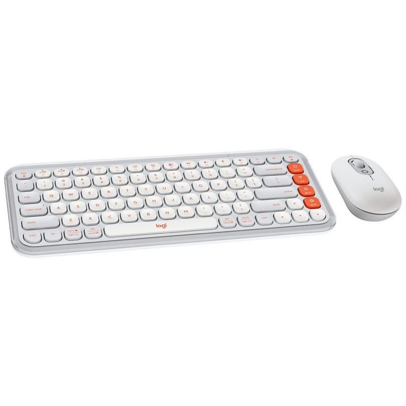 Logitech POP Icon Combo Wireless Keyboard and Mouse Off White