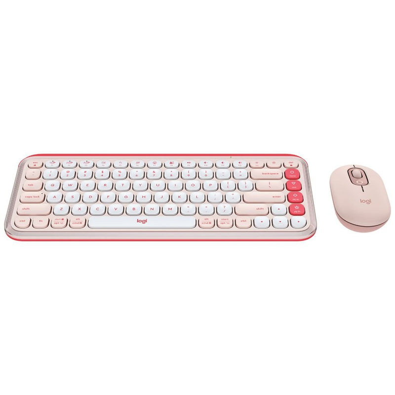 Logitech POP Icon Combo Wireless Keyboard and Mouse Rose