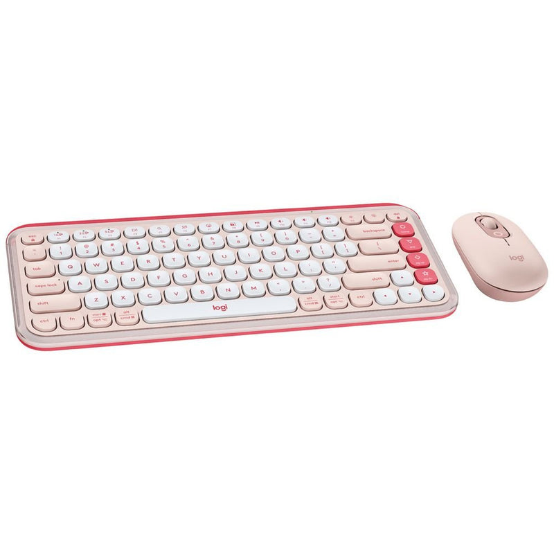 Logitech POP Icon Combo Wireless Keyboard and Mouse Rose