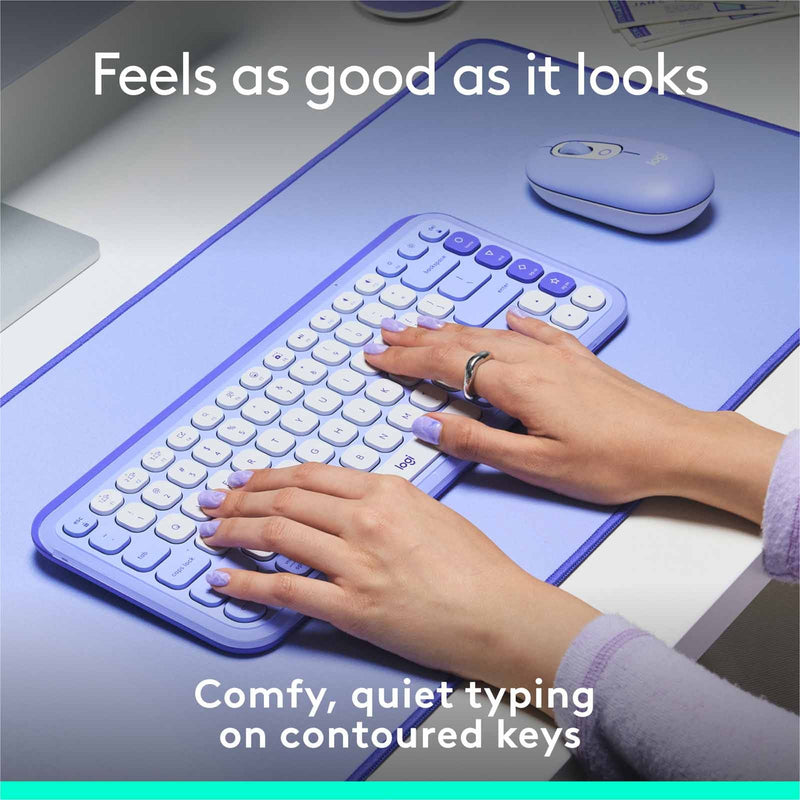 Logitech POP Icon Keys Wireless Keyboard Lilac