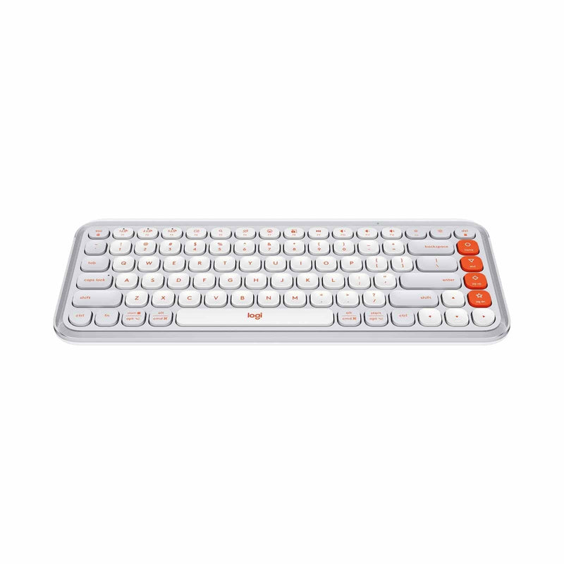 Logitech Pop Icon Keys Wireless Keyboard Off White