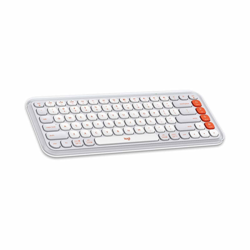 Logitech Pop Icon Keys Wireless Keyboard Off White