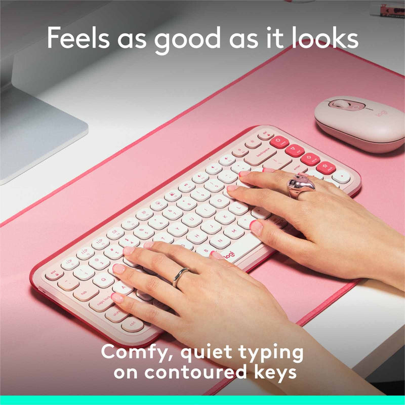 Logitech POP Icon Keys Wireless Keyboard Rose
