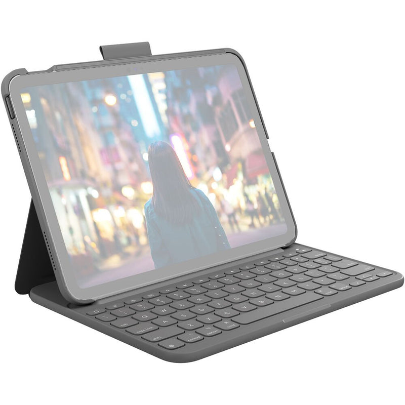 Logitech Slim Folio iPad 10th Gen & A16 Keyboard Case Oxford Grey