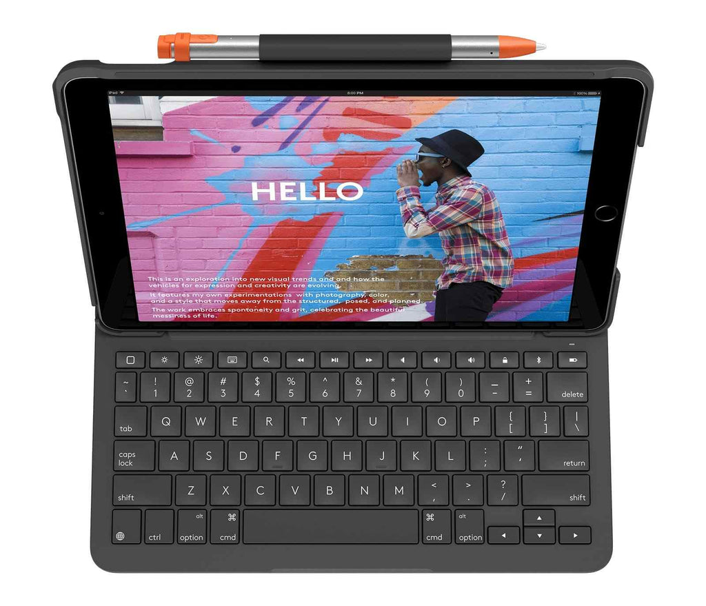 Logitech Slim Folio for iPad 7th 8th 9th Gen Keyboard Case