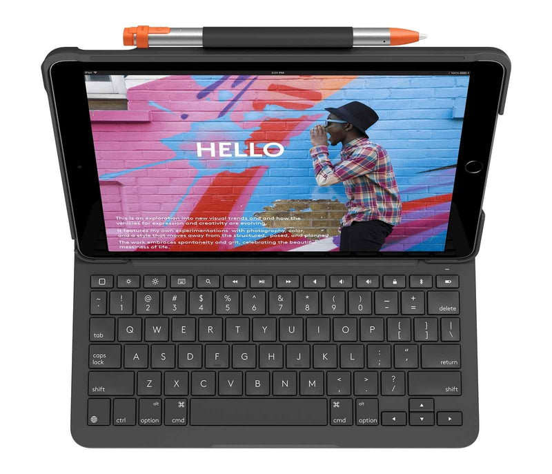 Logitech Slim Folio for iPad 7th 8th 9th Gen Keyboard Case