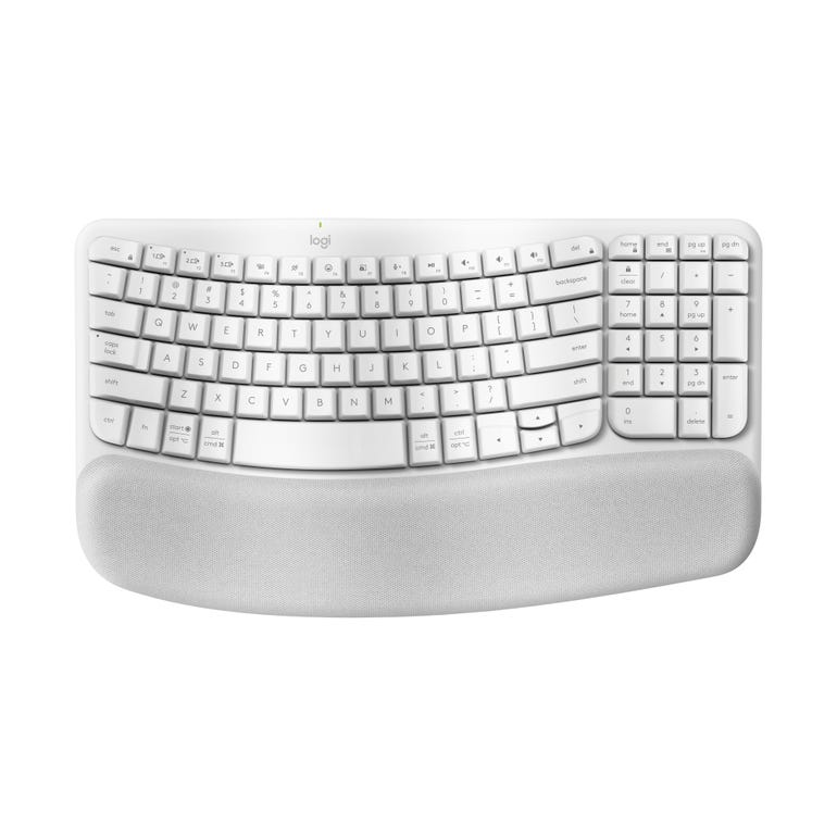 Logitech Wave Keys Wireless Keyboard Pale Grey