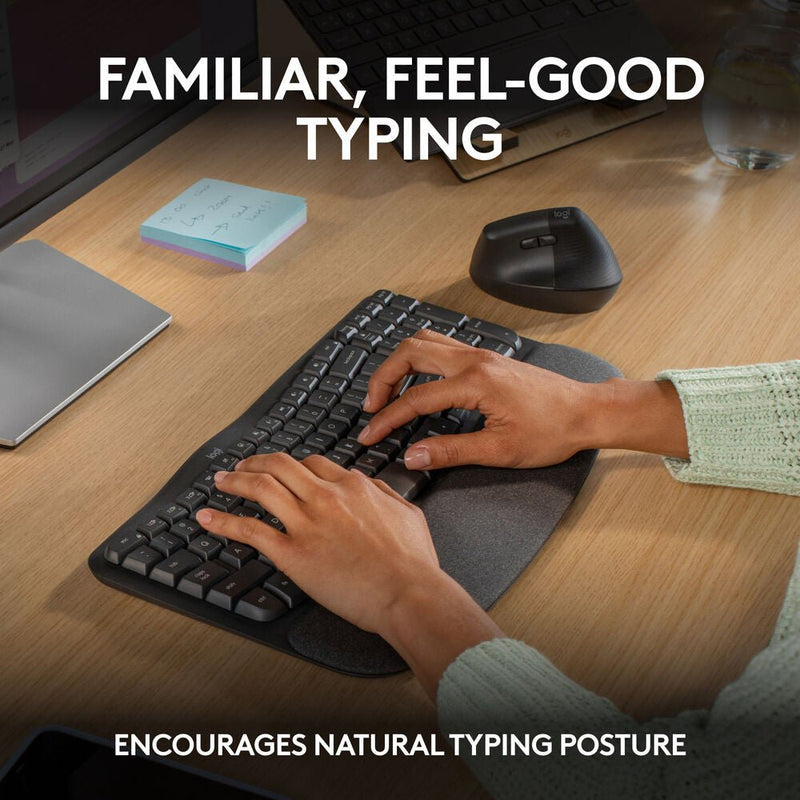 Logitech Wave Keys for Business Wireless Keyboard Graphite