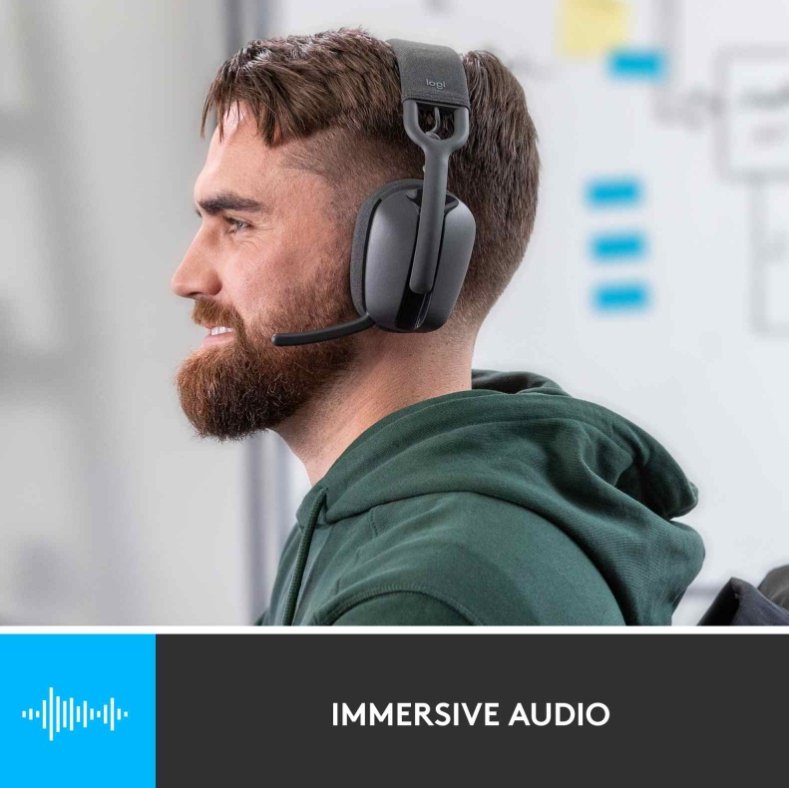 Logitech Zone Vibe 100 Wireless Bluetooth Headset Graphite