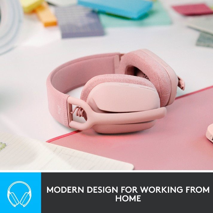 Logitech Zone Vibe 100 Wireless Bluetooth Headset Rose