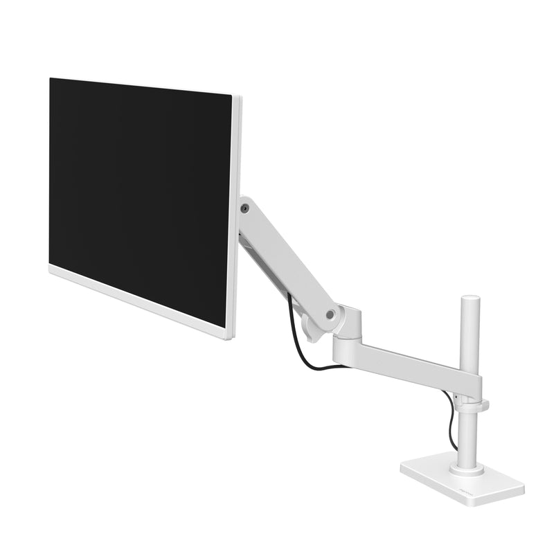 Ergotron LX Pro Tall Pole Desk Monitor Arm White 45-695-290