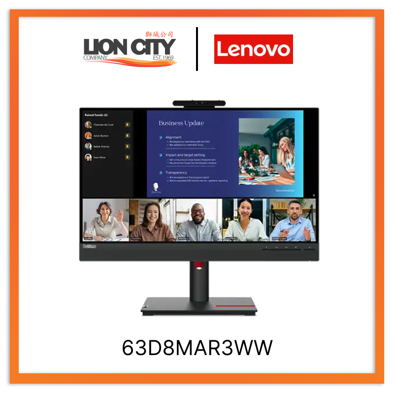 Lenovo ThinkVision T24v-30 23.8" FHD VoIP Monitor 63D8MAR3WW