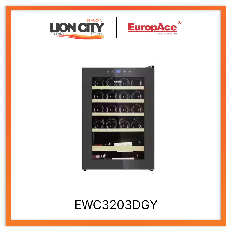 Europace EWC3203DGY 20 Bottles Wine Cooler